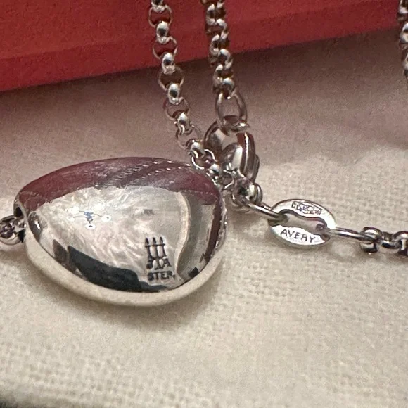 James Avery Rare And Retired Sliding Puffy HEART Pendant On 20” Rolo Necklace - Picture 4 of 8